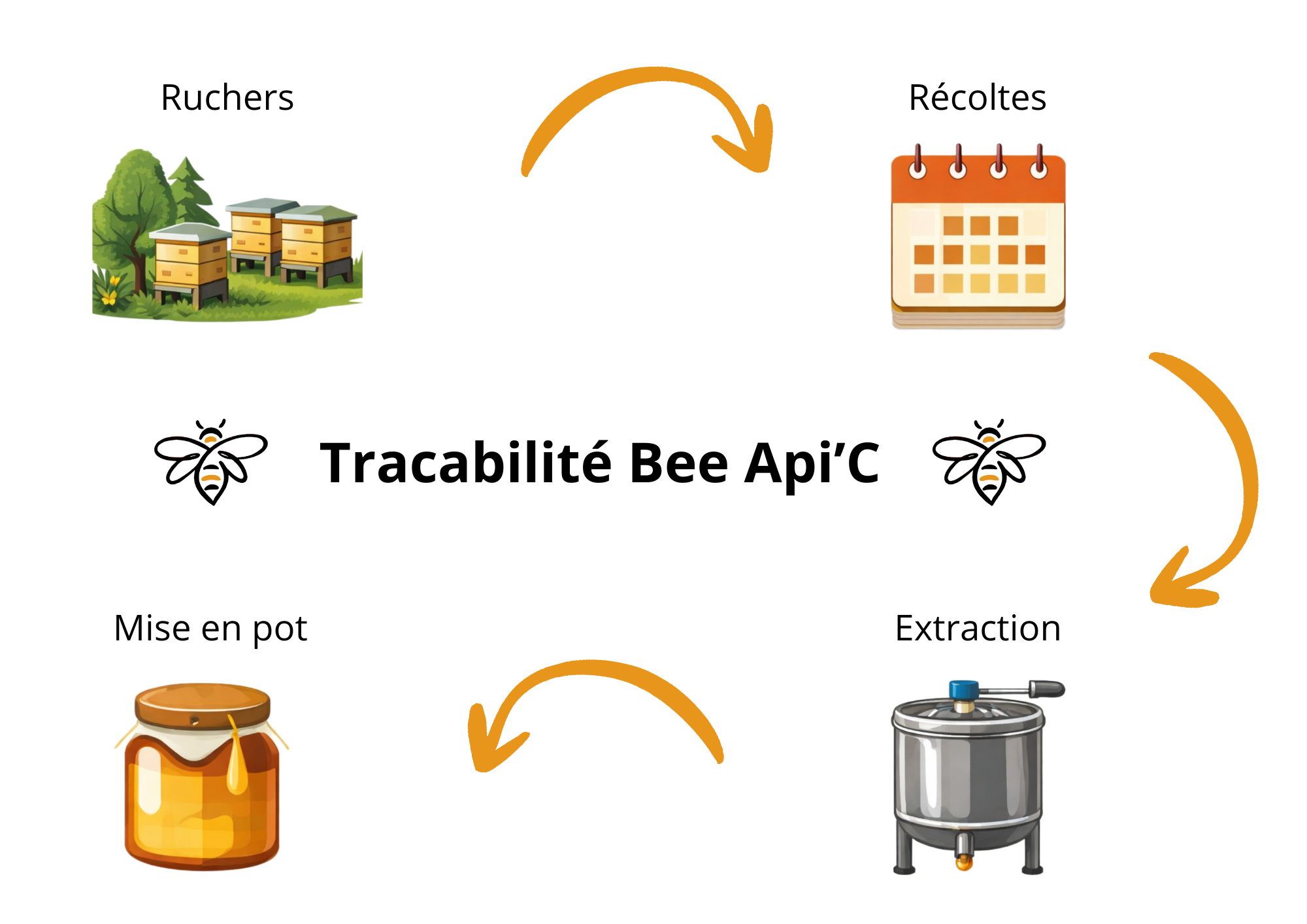 Tracabilité du miel Bee Api'C du pot à la ruche
